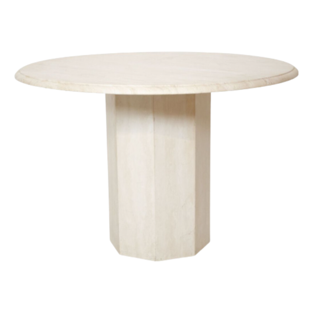 WELLINGTON Travertine Round Dining Table