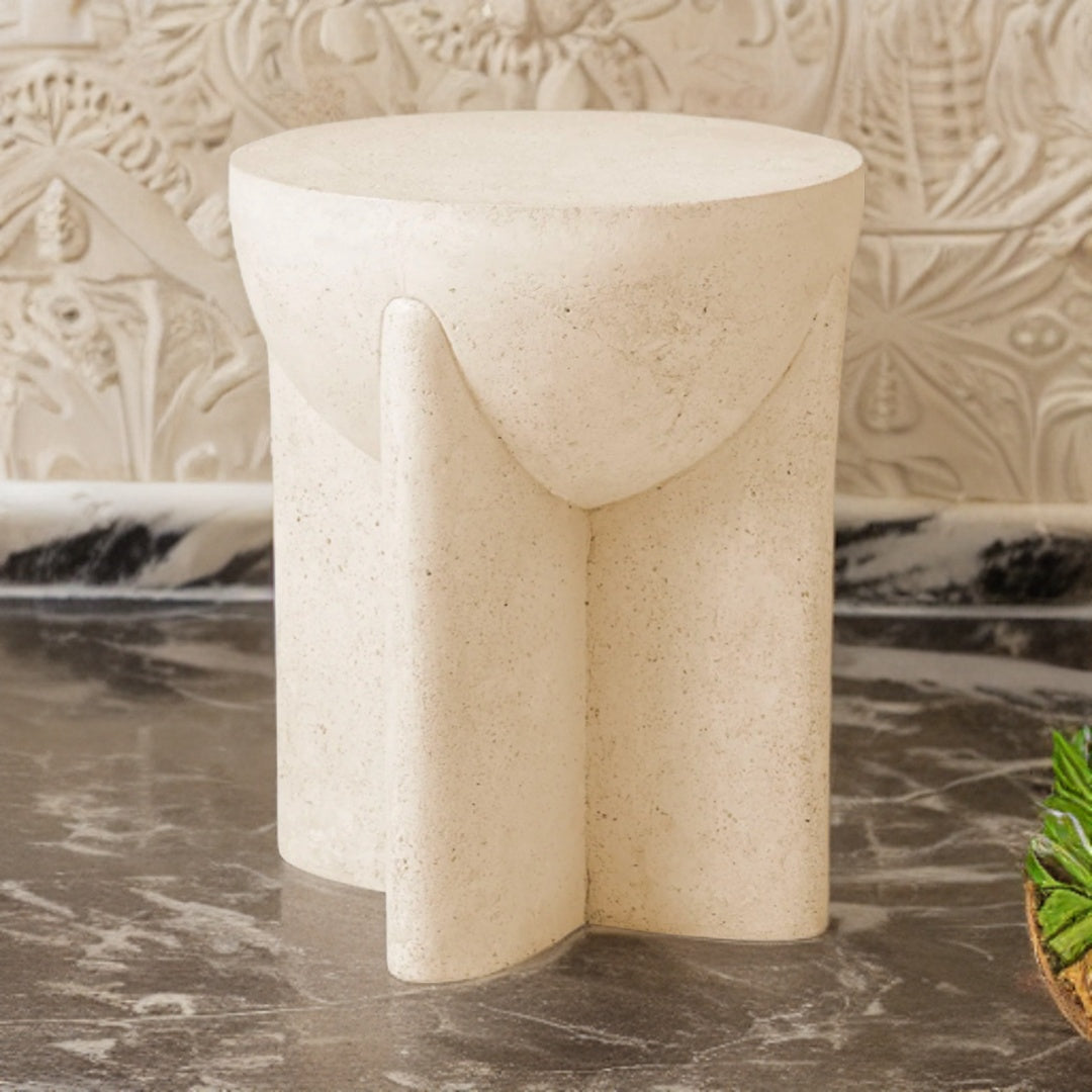 CHRISTCHURCH Travertine Side Table