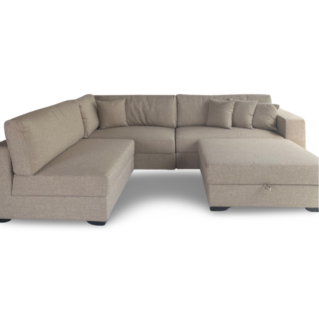 SAHARA Five Seater Sectional Sofa w/ Storage Ottoman