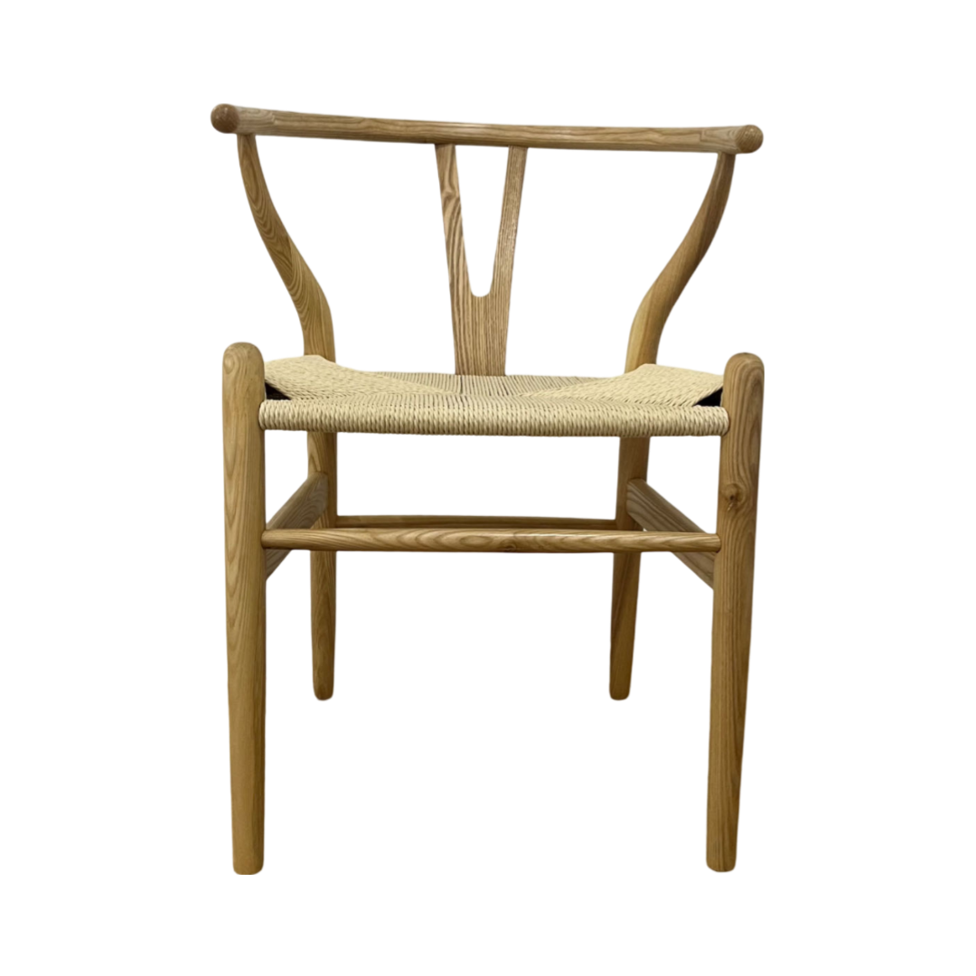 WILLA Wishbone White Ash Timber Y Chair