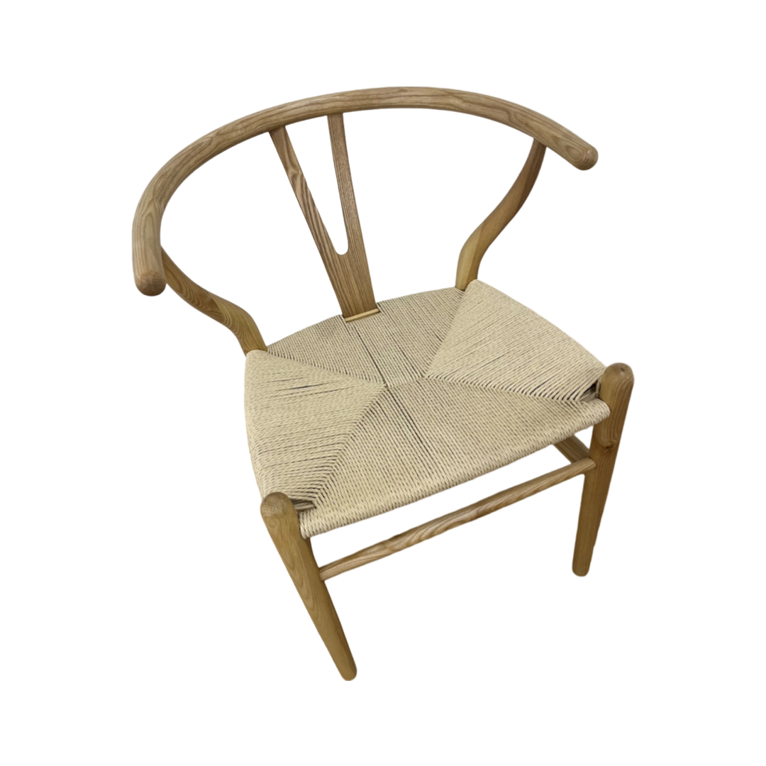 WILLA Wishbone White Ash Timber Y Chair