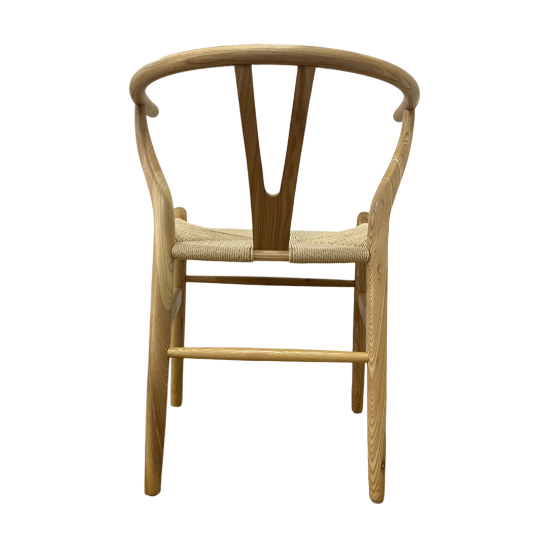 WILLA Wishbone White Ash Timber Y Chair